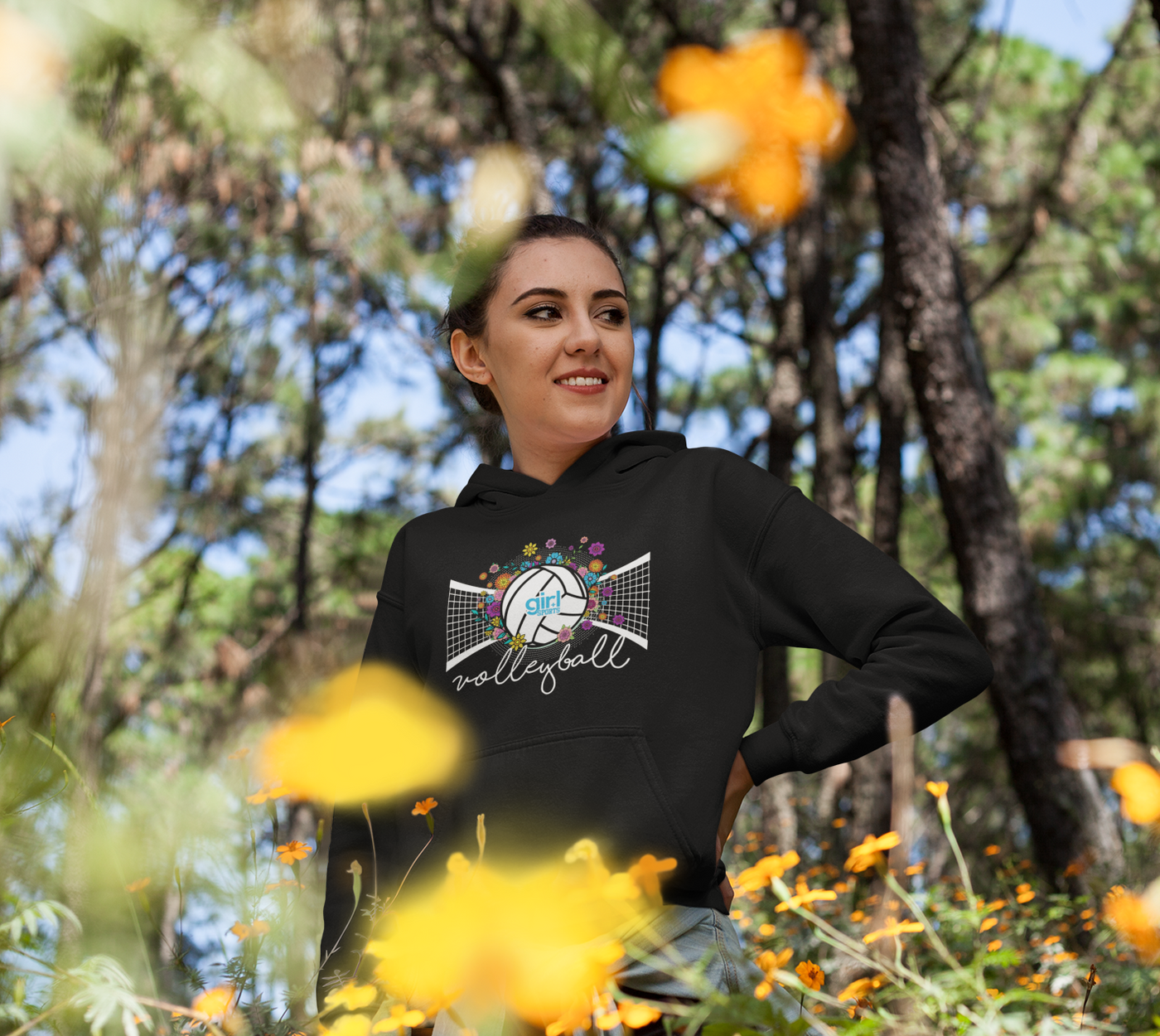 Girls top volleyball hoodie