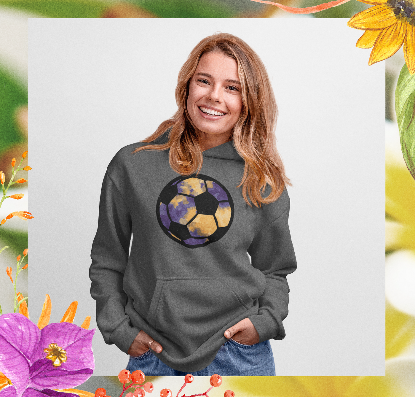 Girls 2025 soccer sweatshirt
