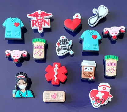 Medical Health Care RN Nurse Doctor Shoe Charms