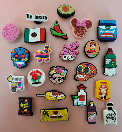 Mexican Hispanic Shoe Charms for Croc Shoes & Bracelet Jibbitz Decoracion para Zapato