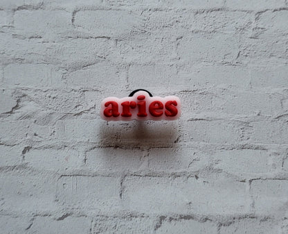 Printed Zodiac Name Shoe Charms