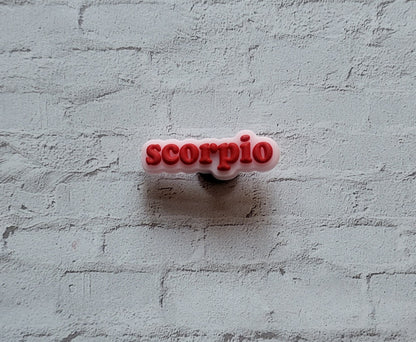 Printed Zodiac Name Shoe Charms