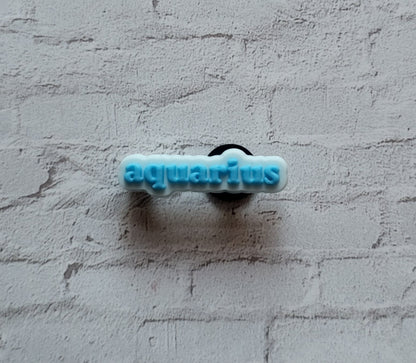 Printed Zodiac Name Shoe Charms