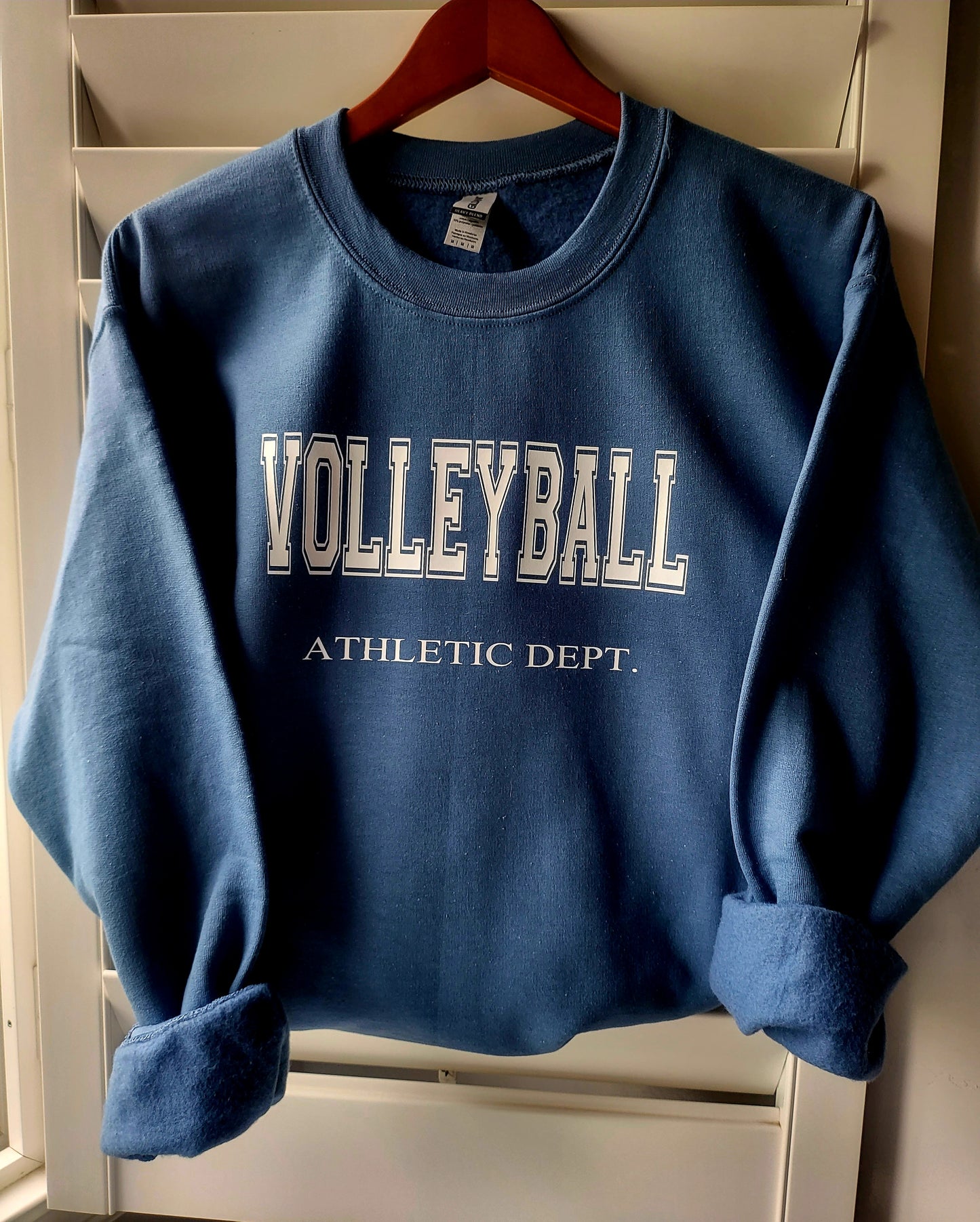 Varsity Print Athletic Department Volleyball Sweatshirt Unisex, Gift Idea, Team Sport, Beach Volleyball Sweatshirt