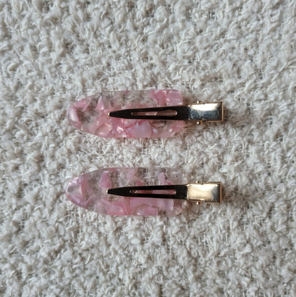 Hair Clips 2 Piece Sets for Styling, Acrylic Resin, Hairstyle Accessory Gift Ideas