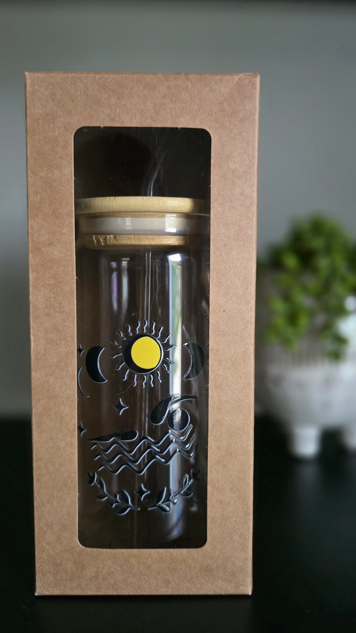 Personalized Girl Plus Sports Glass Swimming Tumbler with Bamboo Lid