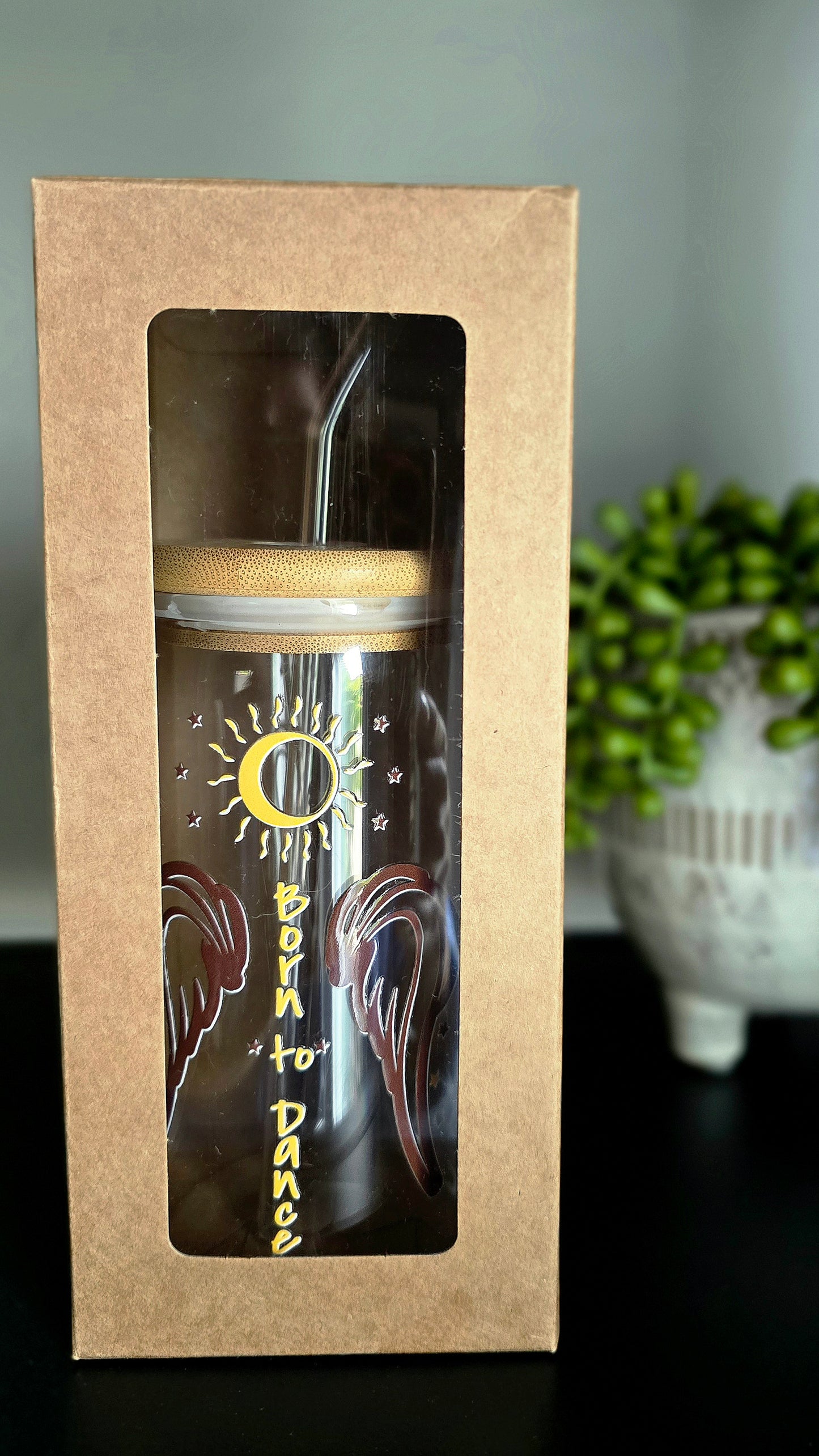 Personalized Girl Plus Sports Dance Glass Tumbler with Bamboo Lid