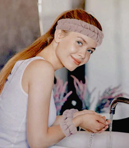 3-piece Makeup & Skincare Wash Head Band - Spa Headband Set for Washing Face