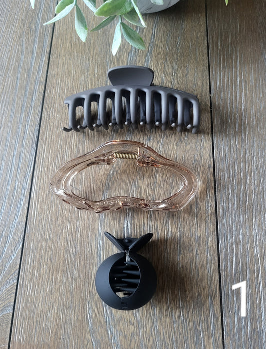 3 piece Set Claw Clips for Long Hair Styling, Everyday Wear Women Girls, Christmas Gift Ideas