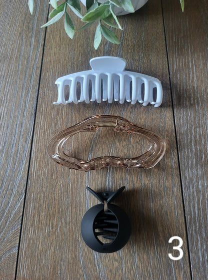 3 piece Set Claw Clips for Long Hair Styling, Everyday Wear Women Girls, Christmas Gift Ideas