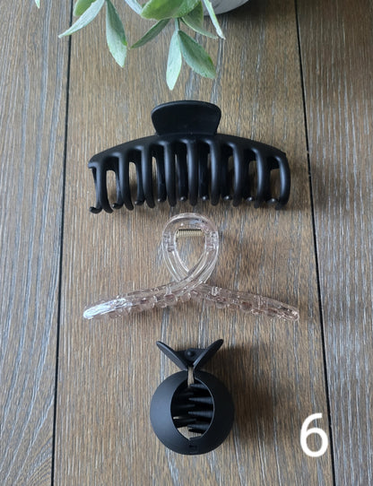 3 piece Set Claw Clips for Long Hair Styling, Everyday Wear Women Girls, Christmas Gift Ideas