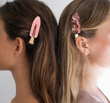 Hair Clips 2 Piece Sets for Styling, Acrylic Resin, Hairstyle Accessory Gift Ideas