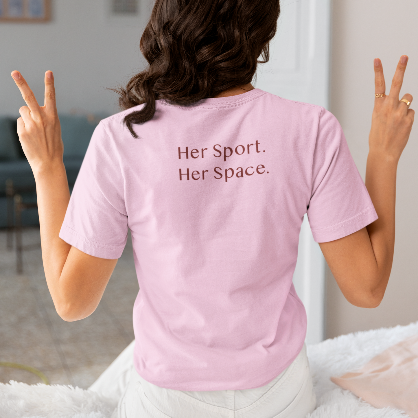 Girls & Sports "Her Sport. Her Space." Save Women's Sports Tee