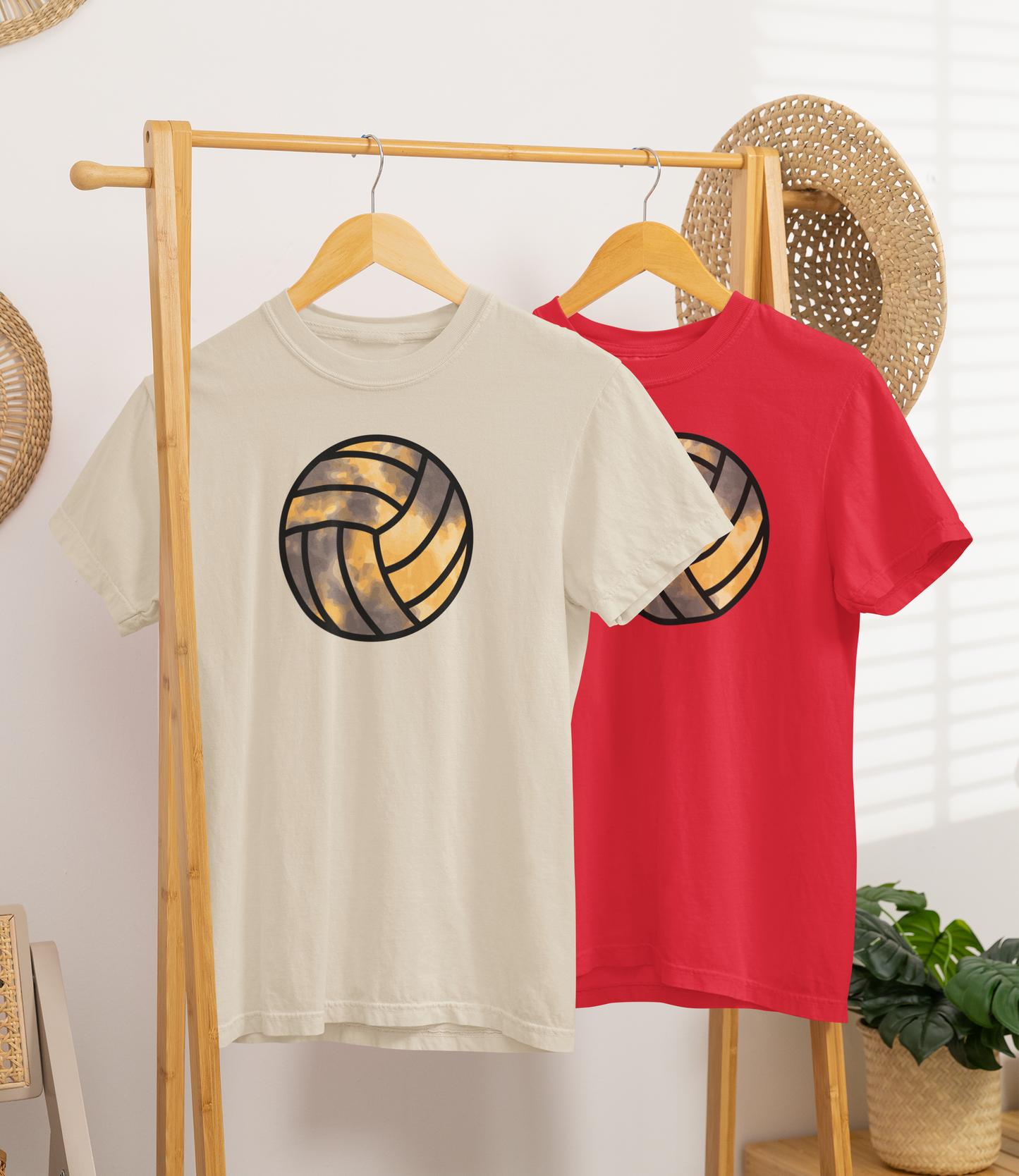 Tie-dye Volleyball Crew Neck Tee for Girls Women, Beach Volleyball, Volley Season