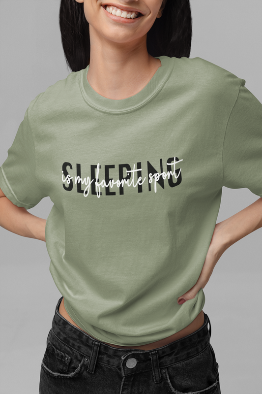 Sleeping Is My Favorite Sport Tee, Rest Day Shirt for Athletes, Sleep Is My Sport