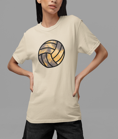 Tie-dye Volleyball Crew Neck Tee for Girls Women, Beach Volleyball, Volley Season