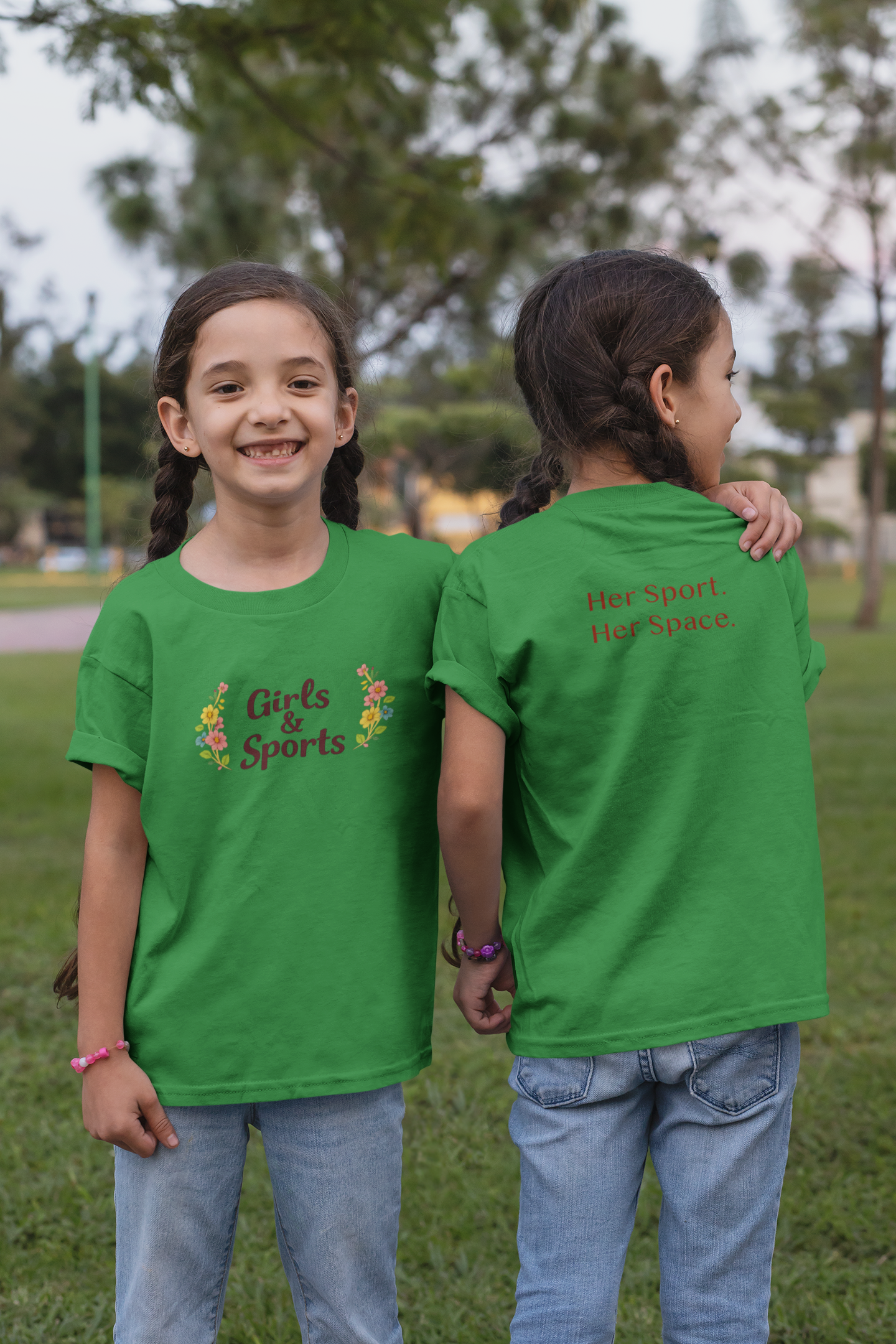 Girls & Sports "Her Sport. Her Space." Save Women's Sports Tee