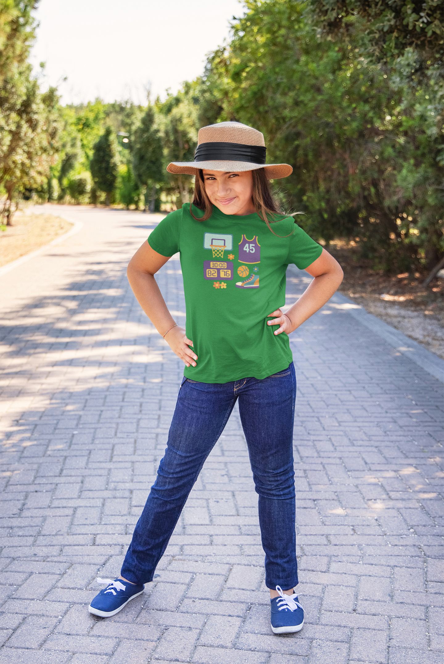 Cute Basketball Graphic Shirt for Girls & Women, Sporty Basketball Tee, Game Day Outfit Gift