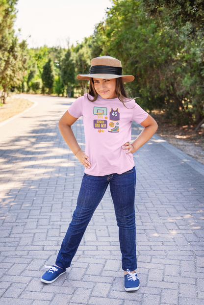 Cute Basketball Graphic Shirt for Girls & Women, Sporty Basketball Tee, Game Day Outfit Gift