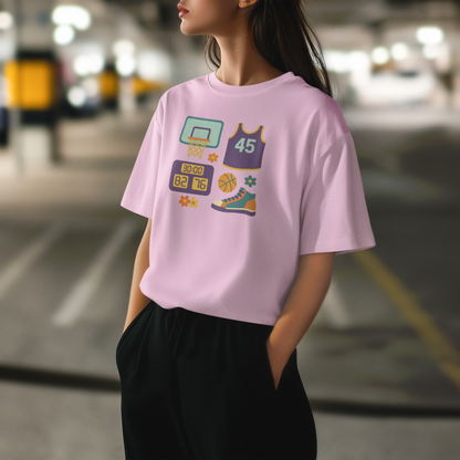 Cute Basketball Graphic Shirt for Girls & Women, Sporty Basketball Tee, Game Day Outfit Gift