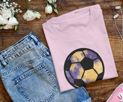 Tie-dye Soccer Crew Neck Tee for Girls Women, Soccer Season, Soccer Fan