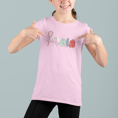 Girls Lacrosse Graphic Tee Sporty LAX Apparel