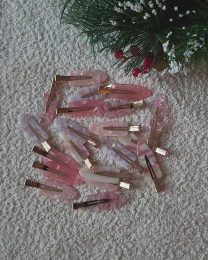 Hair Clips 2 Piece Sets for Styling, Acrylic Resin, Hairstyle Accessory Gift Ideas