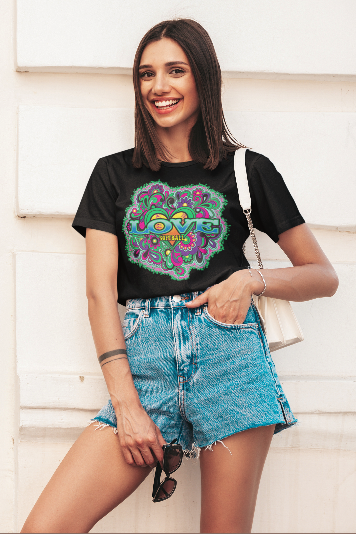 Colorful Softball Love T-Shirt Softball Player Softball Season
