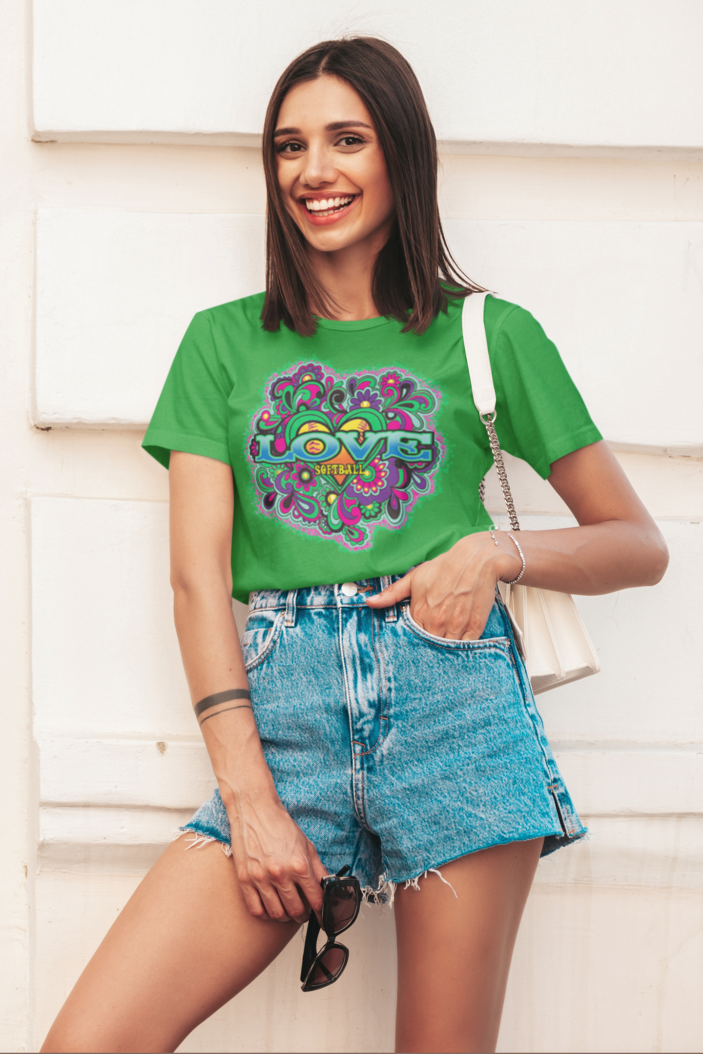 Colorful Softball Love T-Shirt Softball Player Softball Season