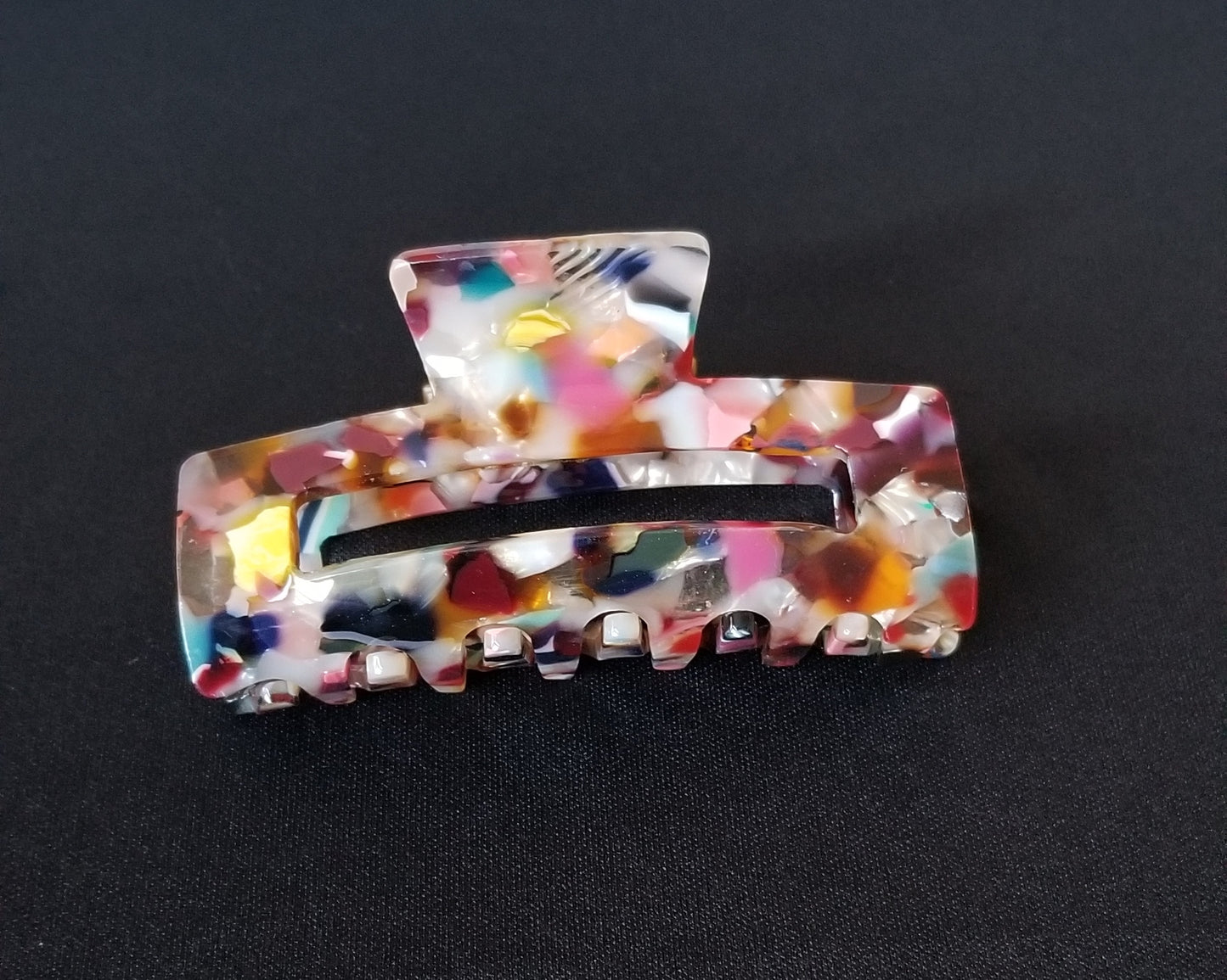 Large 3.1" Hollow Celluloid Acetate Claw Tortoise Hair Clip for Girls Women