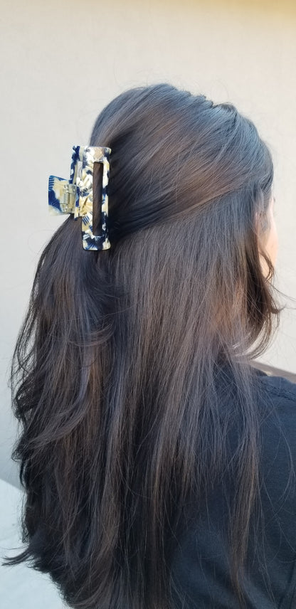 Large 3.1" Hollow Celluloid Acetate Claw Tortoise Hair Clip for Girls Women