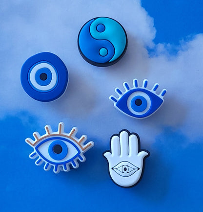 Spiritual Shoe Charms, Evil Eye, Hamsa Hand for Croc Shoes & Bracelet Jibbitz