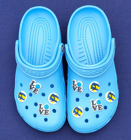 Volleyball Shoe Charms, Beach Volleyball Croc Shoes & Bracelet Jibbitz