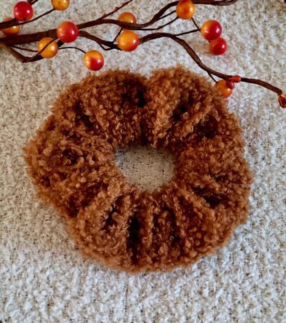 Faux Sherpa Fall Winter Scrunchies Teddy Bear Scrunchies Hair Accessories