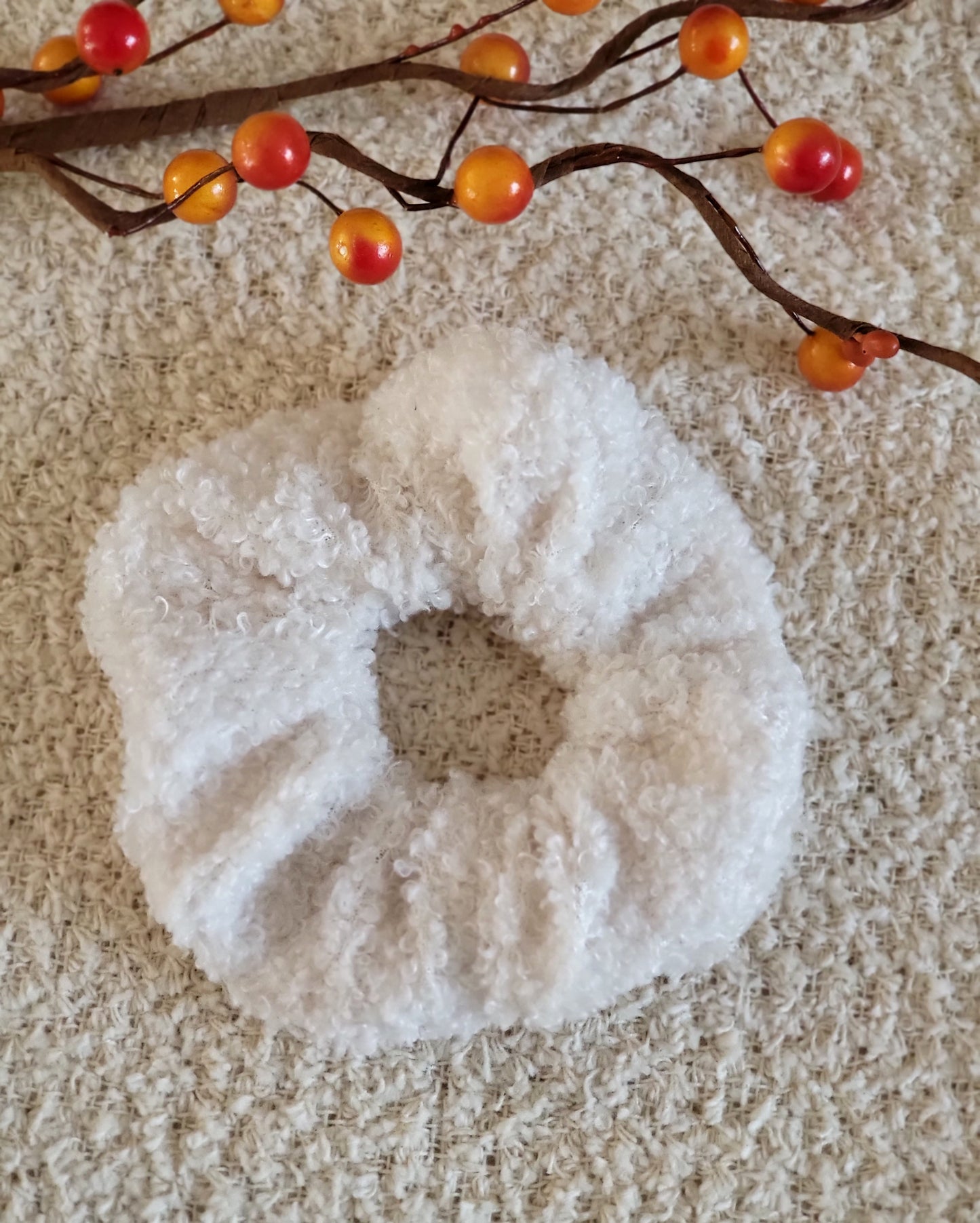 Faux Sherpa Fall Winter Scrunchies Teddy Bear Scrunchies Hair Accessories