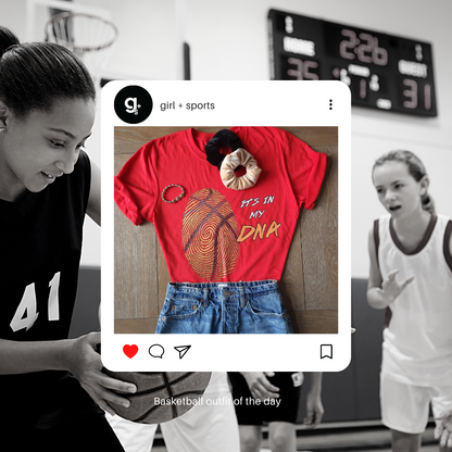 Printed Graphic Basketball T-Shirt Basketball Game Baller Tee Gift Idea