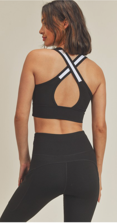 Criss Cross Sports Tank and Legging Set, Gym Yoga Running Lounge Sportswear