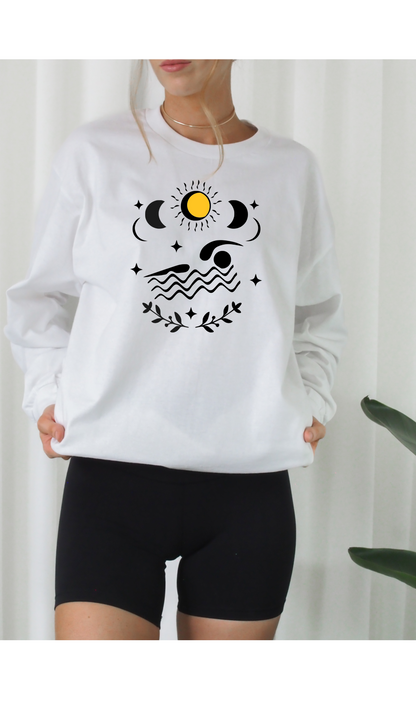 Sunrise Swim Sweatshirt, Salty Life, Swimming Gift, Girls/Ladies Swimming Sweatshirt