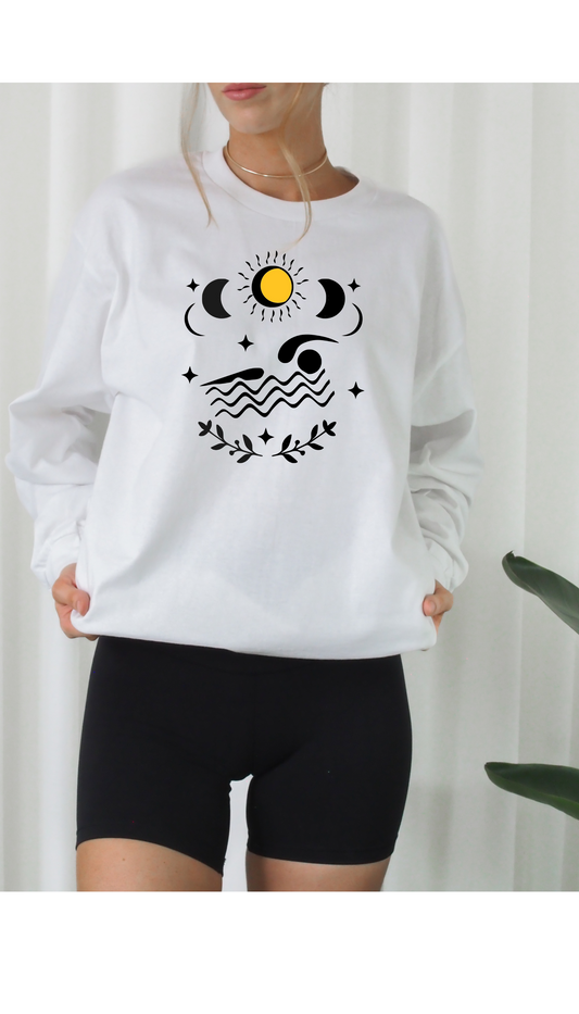 Sunrise Swim Sweatshirt, Salty Life, Swimming Gift, Girls/Ladies Swimming Sweatshirt