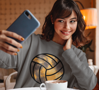 Tie-dye Graphic Volleyball Sweatshirt for Girls Women