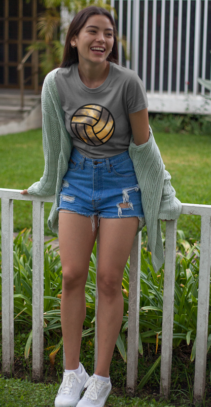 Tie-dye Volleyball Crew Neck Tee for Girls Women, Beach Volleyball, Volley Season