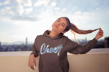 Cheer Graphic Printed Plaid Hoodie for Girls Women