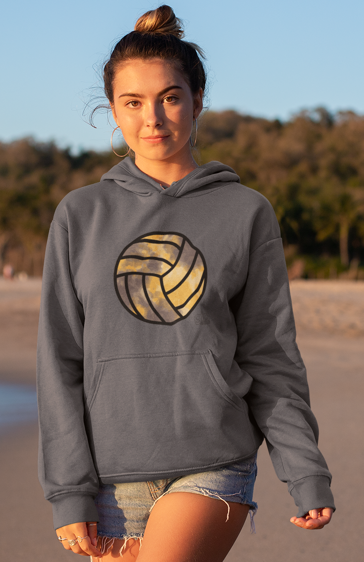 Tie-dye Volleyball Pullover Hoodie for Girls Women, Beach Volleyball, Volley Season