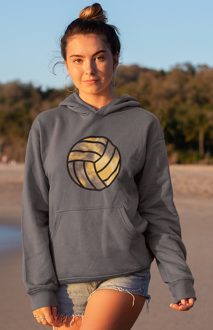 Tie-dye Volleyball Pullover Hoodie for Girls Women, Beach Volleyball, Volley Season