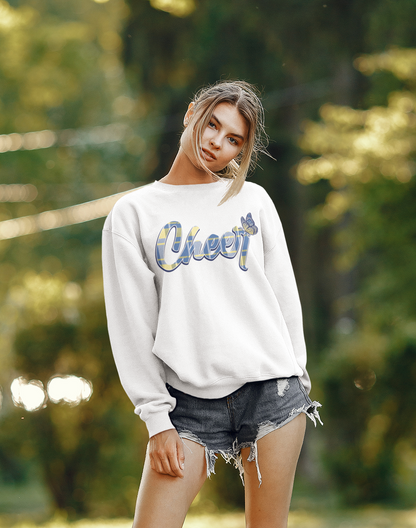 Cheer Plaid Graphic Sweatshirt for Girls Women