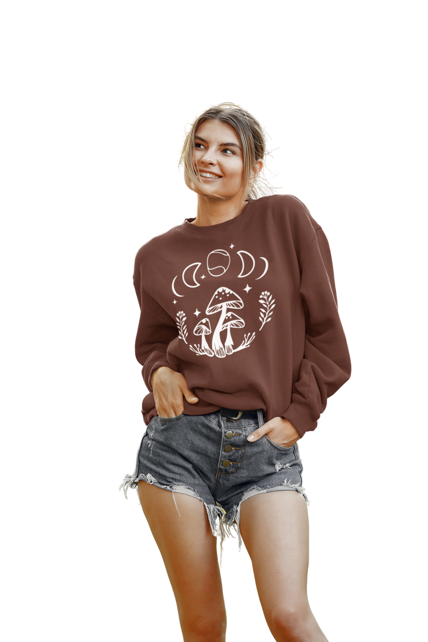 Boho Tennis Mushroom Sweatshirt Lunar Graphic for Girls Women